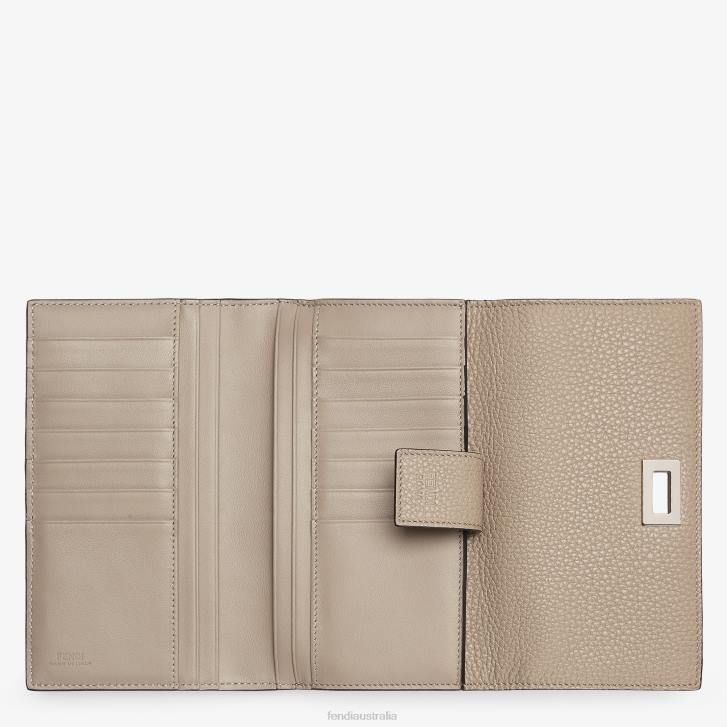 Women Accessories Fendi HP0B1565 Trifold Leather Wallet Beige