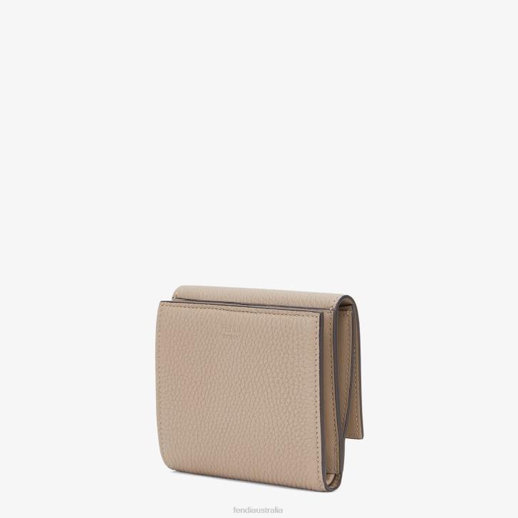 Women Accessories Fendi HP0B1569 Peekaboo Leather Wallet Beige