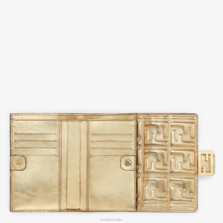 Women Accessories Fendi HP0B1574 Wallet Leather Wallet Gold
