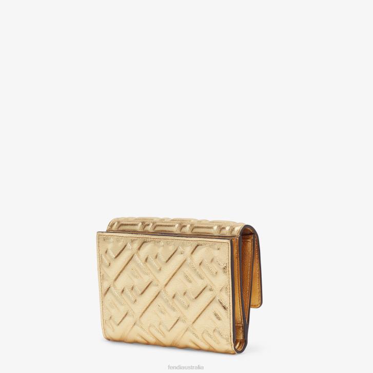 Women Accessories Fendi HP0B1574 Wallet Leather Wallet Gold