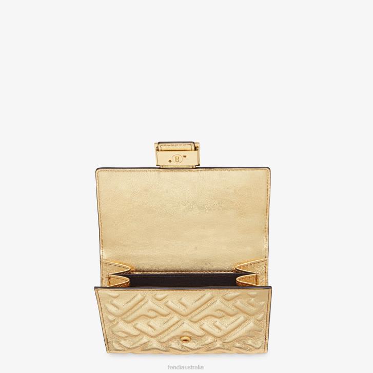 Women Accessories Fendi HP0B1574 Wallet Leather Wallet Gold