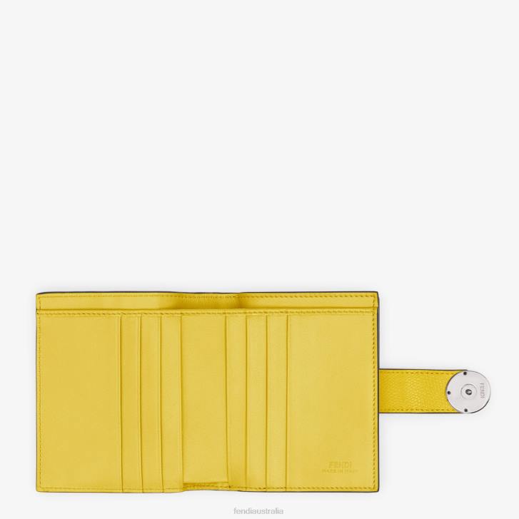 Women Accessories Fendi HP0B1582 Compact, Leather Wallet Brown