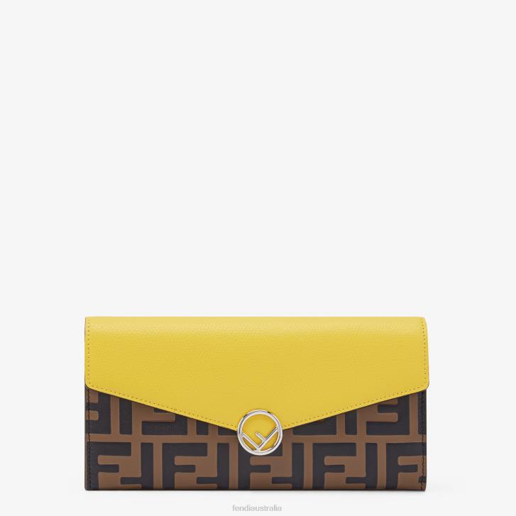 Women Accessories Fendi HP0B1584 Continental Leather Wallet Brown
