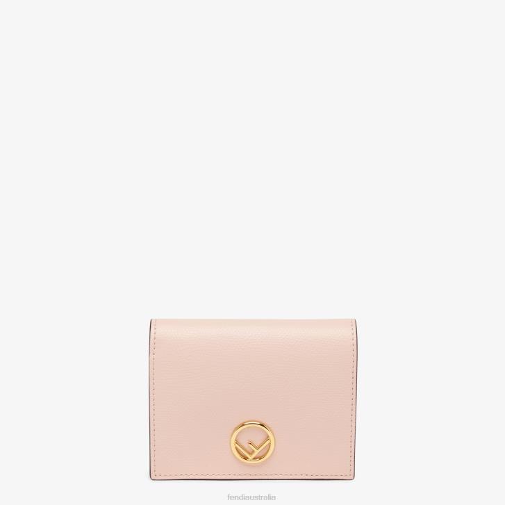 Women Accessories Fendi HP0B1587 Leather Compact Wallet Pink