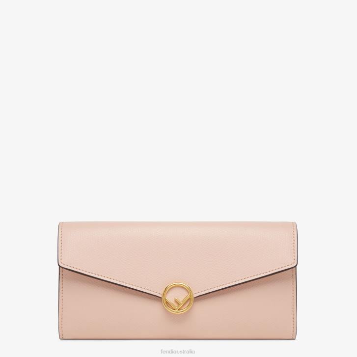 Women Accessories Fendi HP0B1588 Continental Leather Wallet Pink