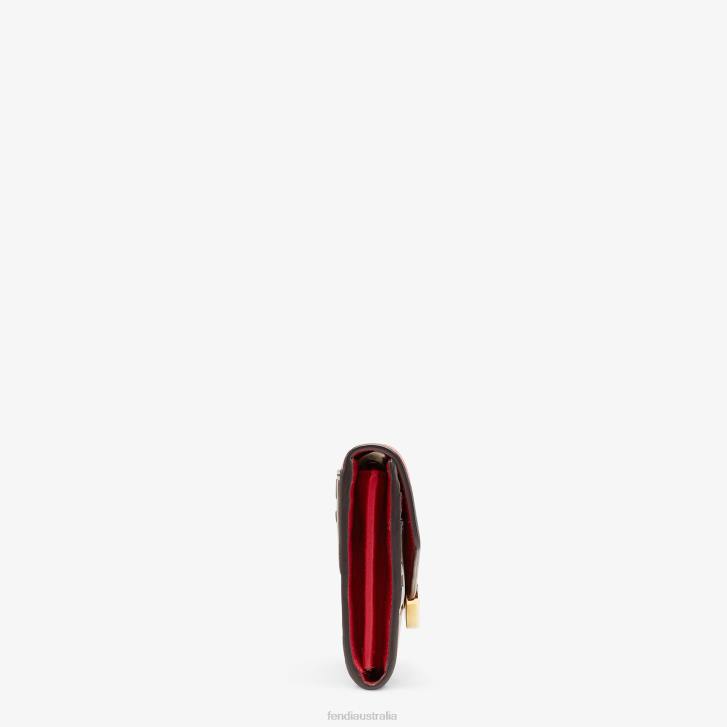Women Accessories Fendi HP0B1599 Continental Leather Wallet Red