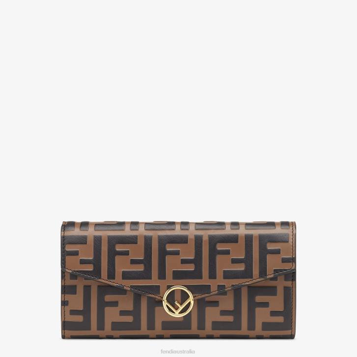 Women Accessories Fendi HP0B1600 Continental Leather Wallet Black