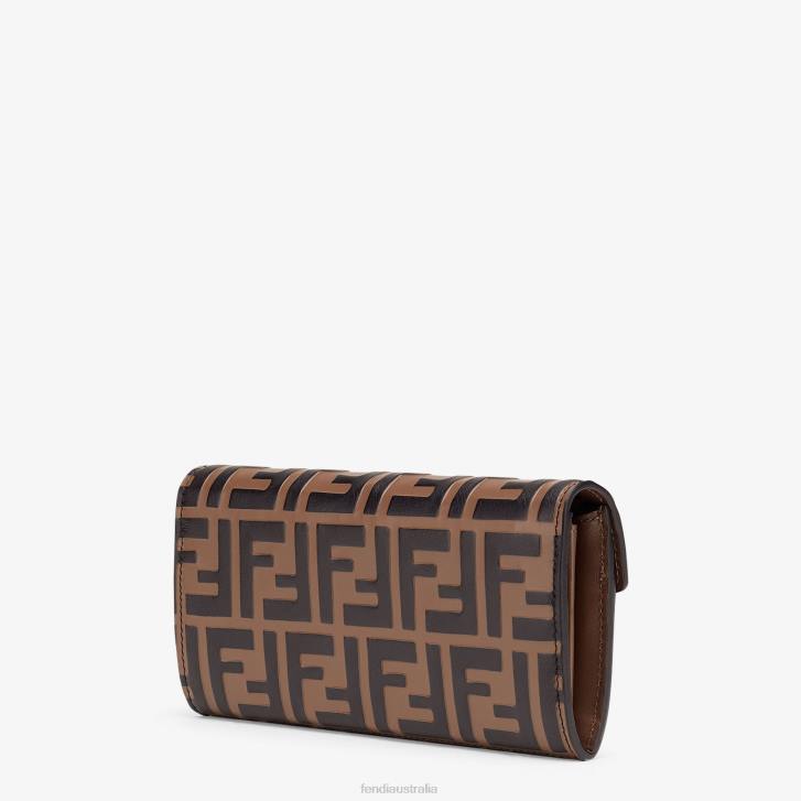 Women Accessories Fendi HP0B1600 Continental Leather Wallet Black