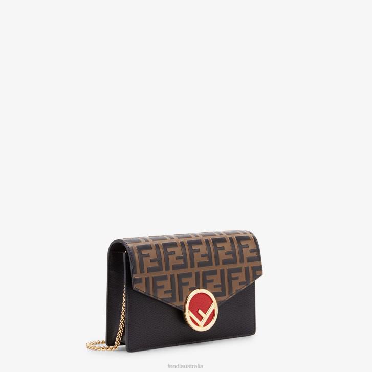 Women Accessories Fendi HP0B1601 Leather Mini Bag Black