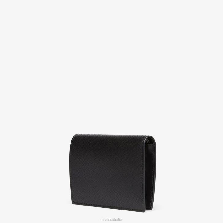 Women Accessories Fendi HP0B1604 Compact Leather Wallet Black