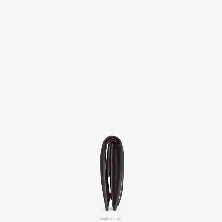 Women Accessories Fendi HP0B1604 Compact Leather Wallet Black