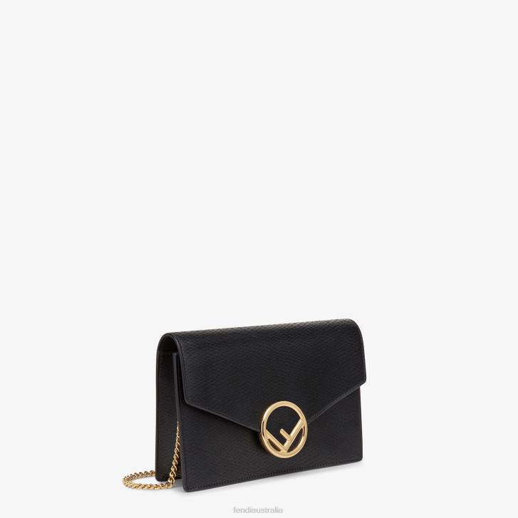 Women Accessories Fendi HP0B1606 Leather Mini Bag Black
