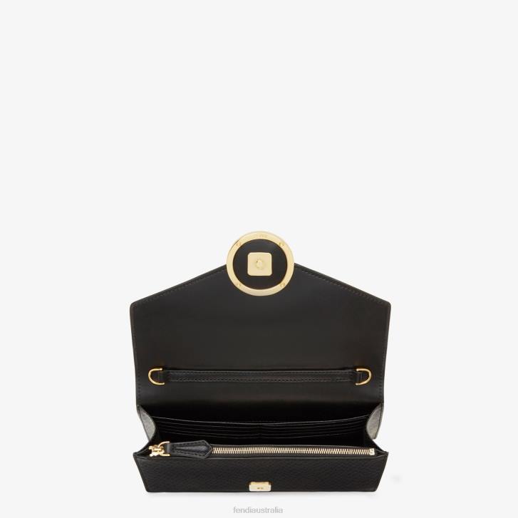 Women Accessories Fendi HP0B1606 Leather Mini Bag Black